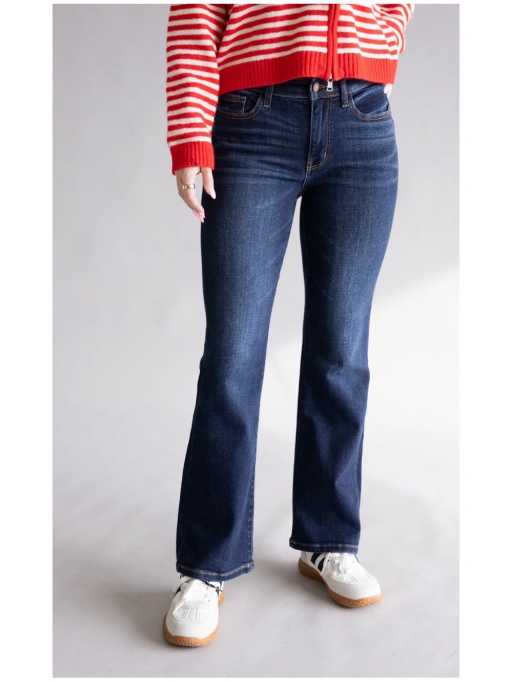 Judy Blue Women’s Sz 32 High Rise Boot Cut Jeans Dark Wash Stretch Denim
